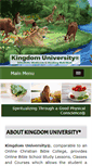 Mobile Screenshot of kingdomuniversity.org